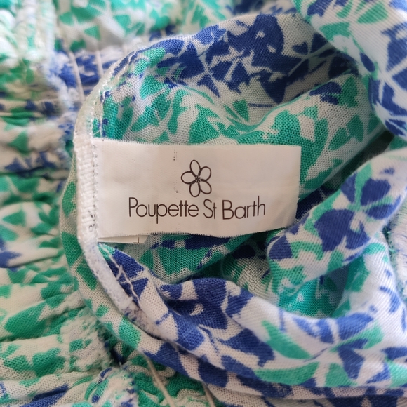 Poupette St. Barth BELINE Fringe v-neck Dress Aqua Size S - Picture 9 of 9